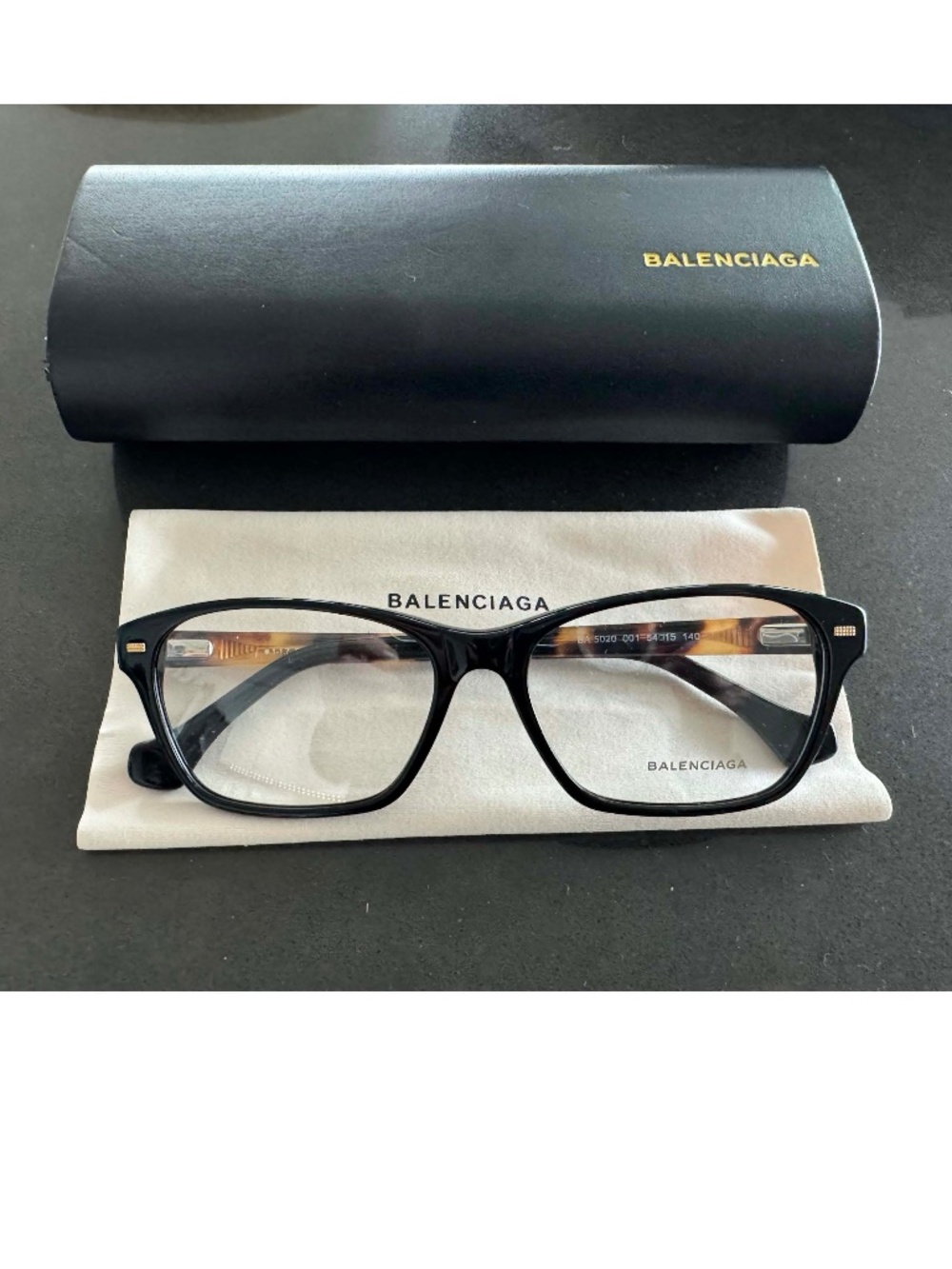 New Balenciaga Eyeglasses BA 5020 001  Black/Tortoise  54*15 140